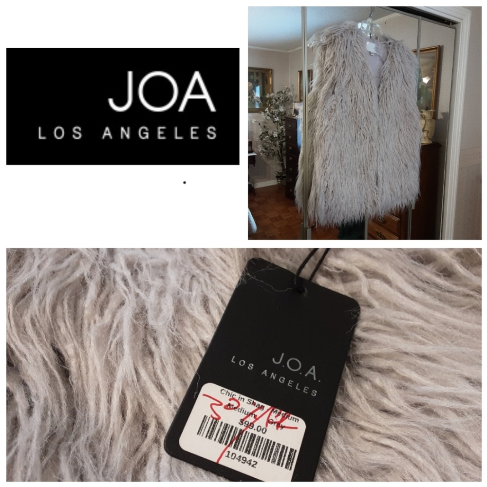 NEW/W/TAGS J.O.A. LOS ANGELES CHIC TO SHAG VEST